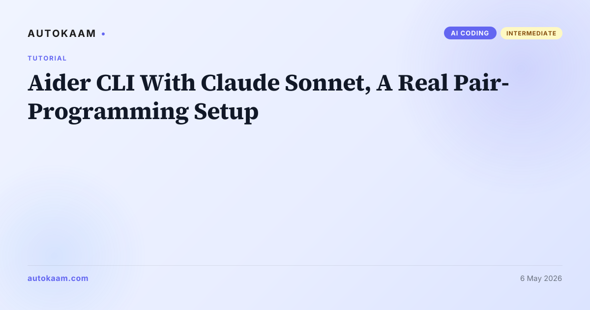 Aider terminal interface running on Linux
