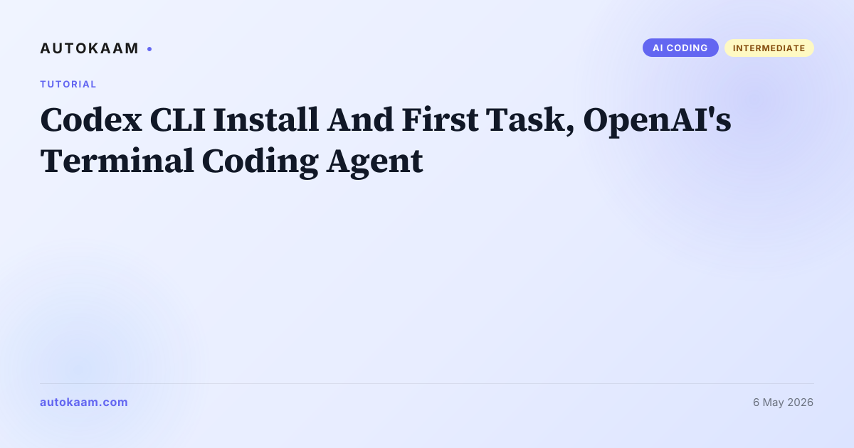 OpenAI Codex CLI agent running in terminal