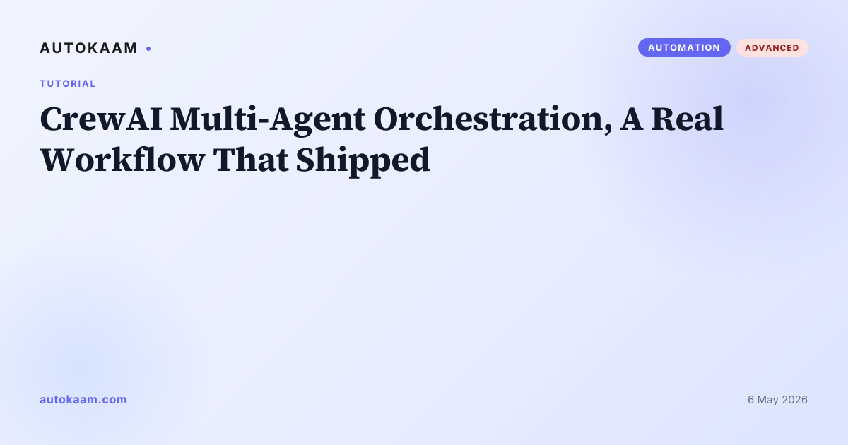 CrewAI logs showing multi-agent collaboration