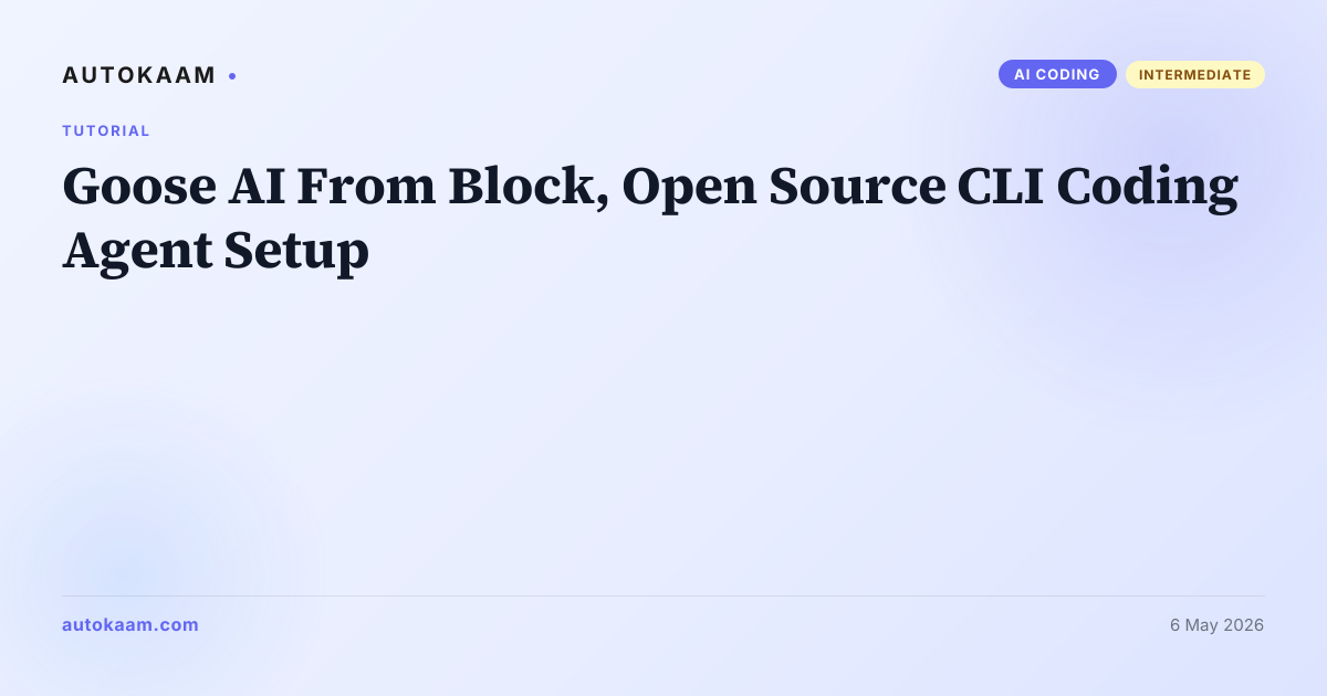 Goose CLI agent running on Ubuntu