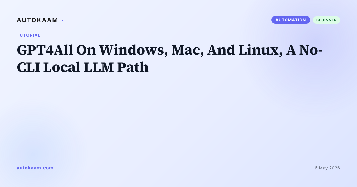 GPT4All desktop app showing chat with local model