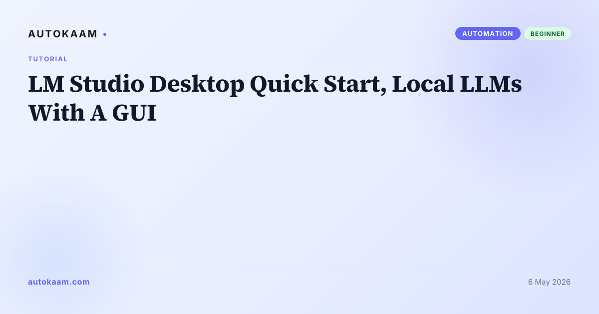 LM Studio desktop showing model picker and chat