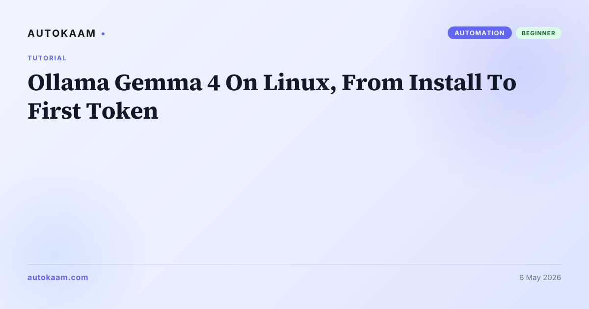 Ollama running Gemma 4 9B in a terminal on Ubuntu