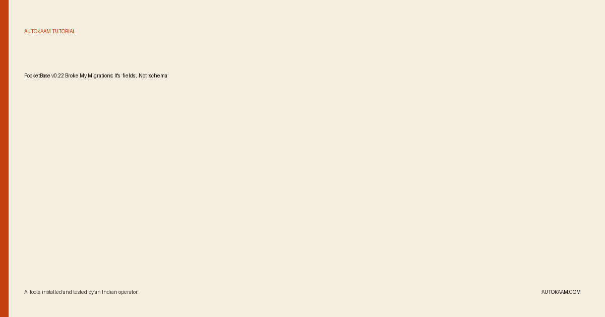 PocketBase collection POST body showing the schema key renamed to fields with flattened select options
