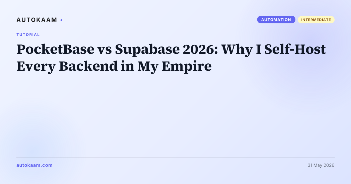 PocketBase vs Supabase 2026 - For Bootstrapped Indian Founders