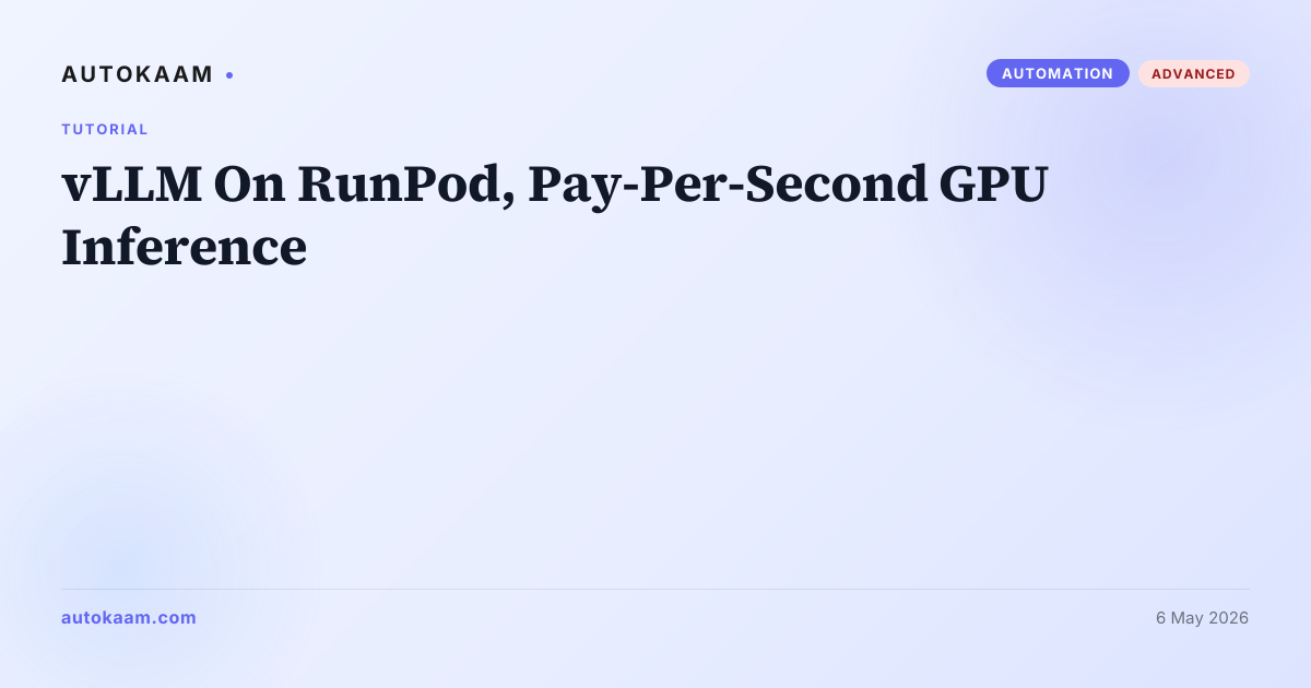 vLLM server logs and RunPod dashboard side by side