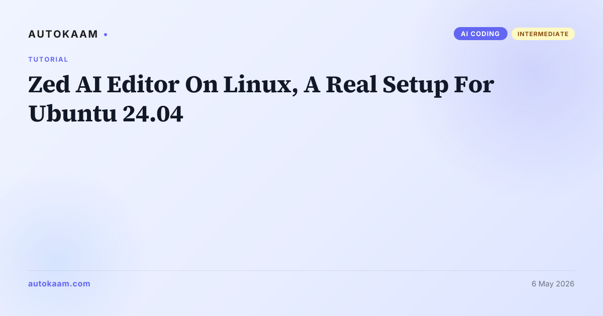 Zed editor running on Ubuntu desktop with AI panel