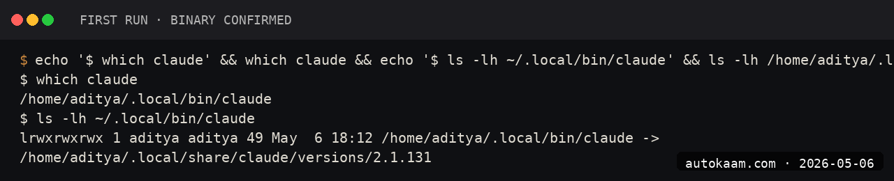 Claude Code session output