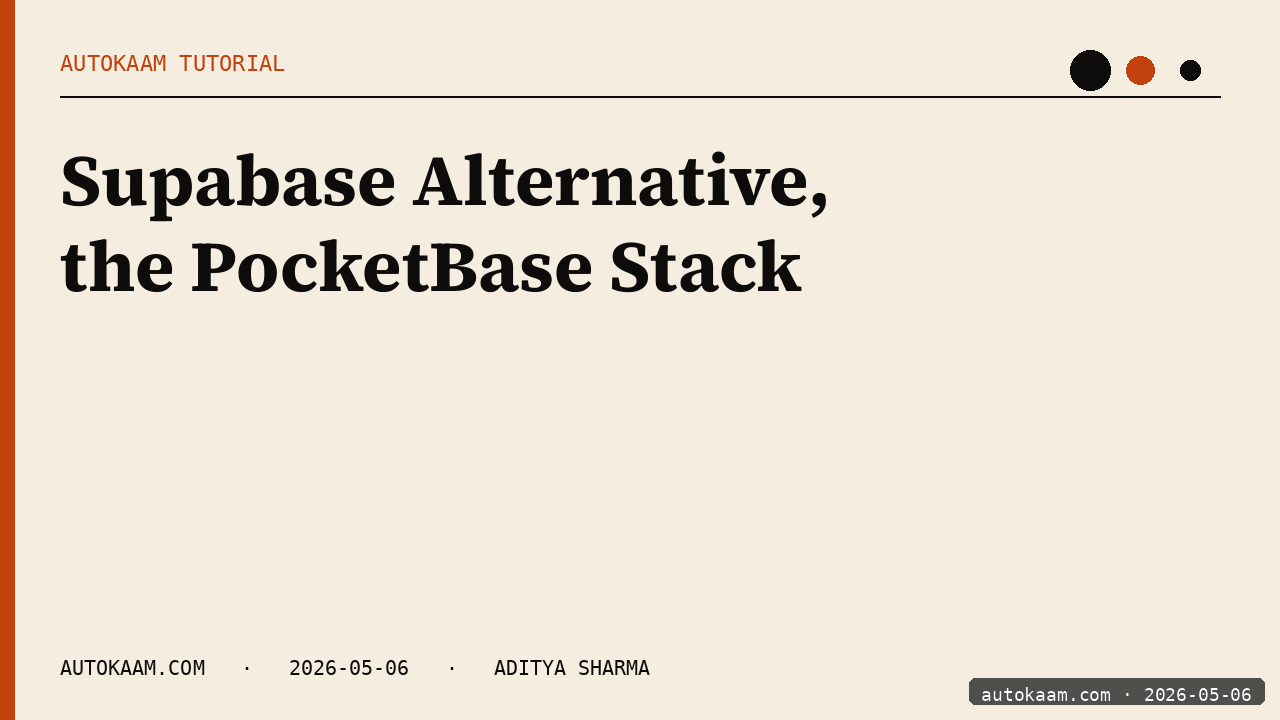 PocketBase admin and Supabase side by side