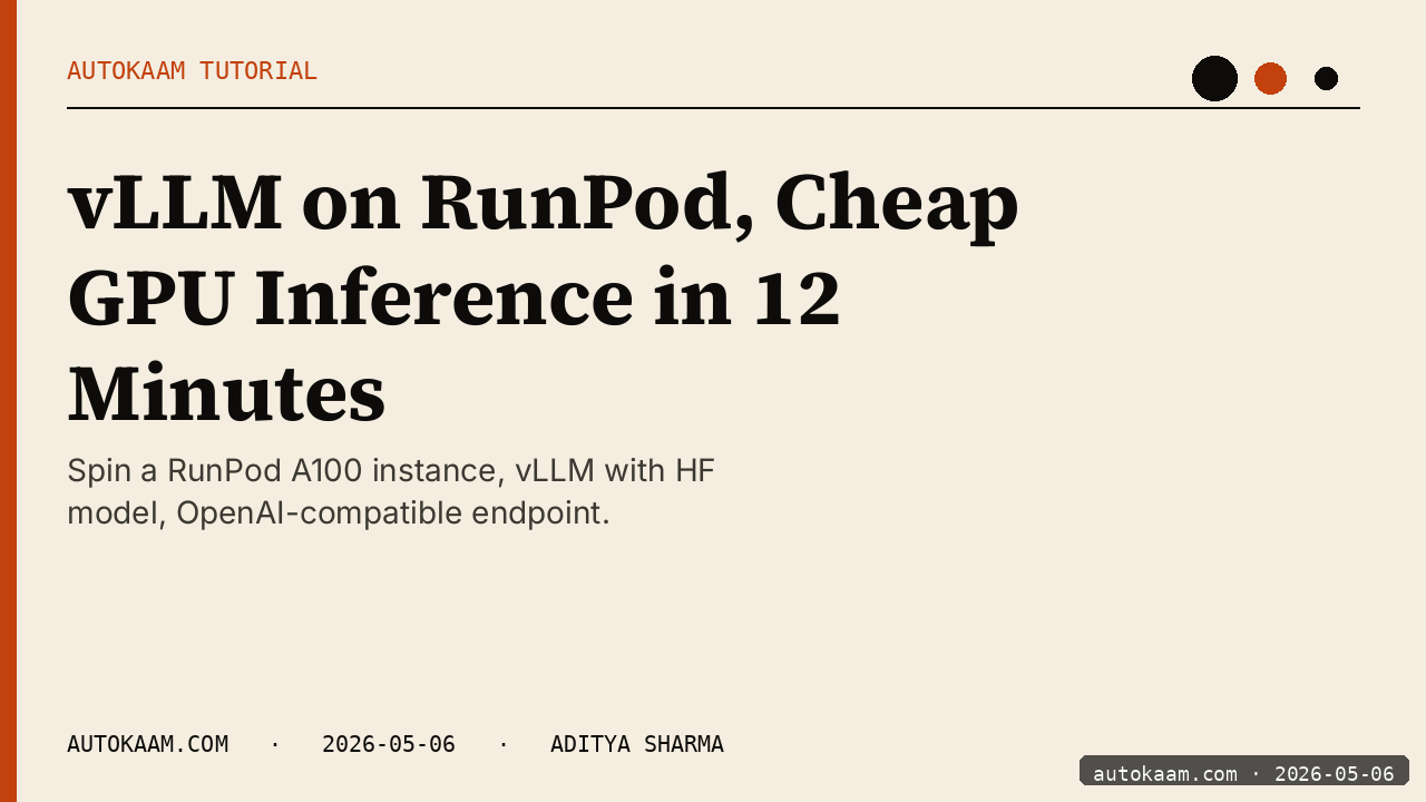 vLLM serving on RunPod with batch job running