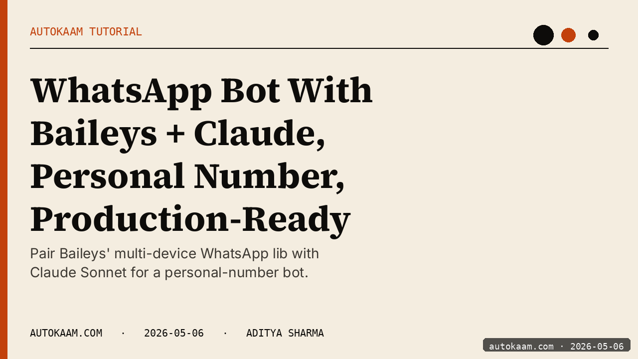 Baileys bot replying with Claude on my test number